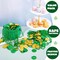JOYIN 208 St Patrick’s Day Lucky Leprechaun Plastic Coins and 1 Large Green Cauldron with Handle Saint Patricks Pot of Gold Party Supplies
